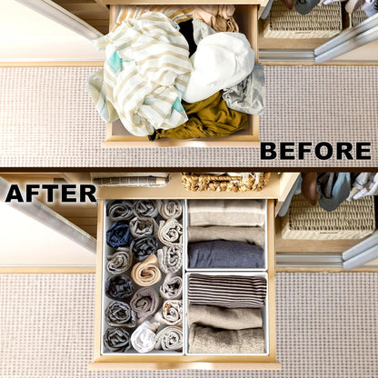 Underwear Drawer Organizer, Set of 4, Gray