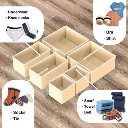 Underwear Drawer Organizer, Set of 4, Gray