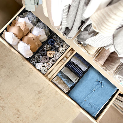 Underwear Drawer Organizer, Set of 4, Gray