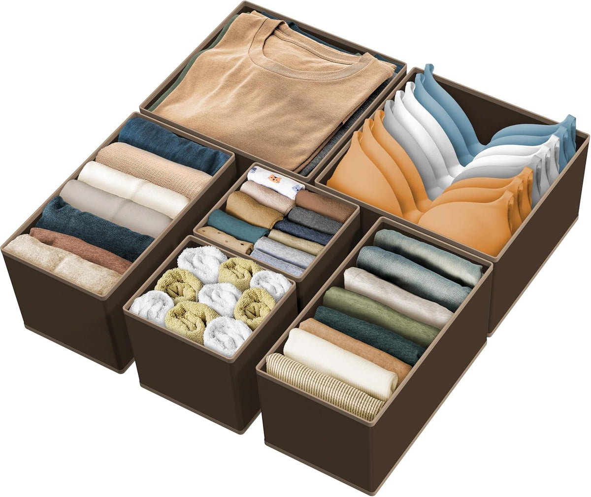Underwear Drawer Organizer, Set of 4, Gray