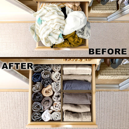 Underwear Drawer Organizer, Set of 4, Gray