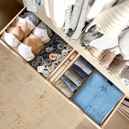 Underwear Drawer Organizer, Set of 4, Gray