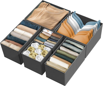 Underwear Drawer Organizer, Set of 4, Gray