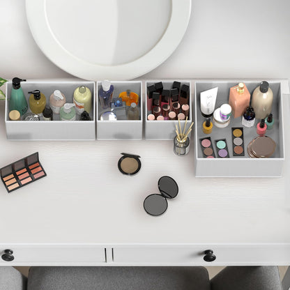 Underwear Drawer Organizer, Set of 4, Gray