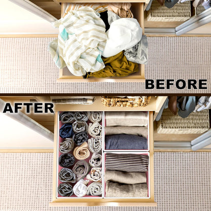 Underwear Drawer Organizer, Set of 4, Gray