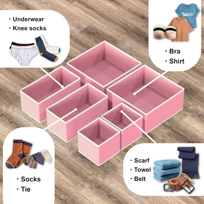 Underwear Drawer Organizer, Set of 4, Gray