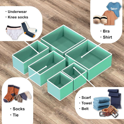 Underwear Drawer Organizer, Set of 4, Gray