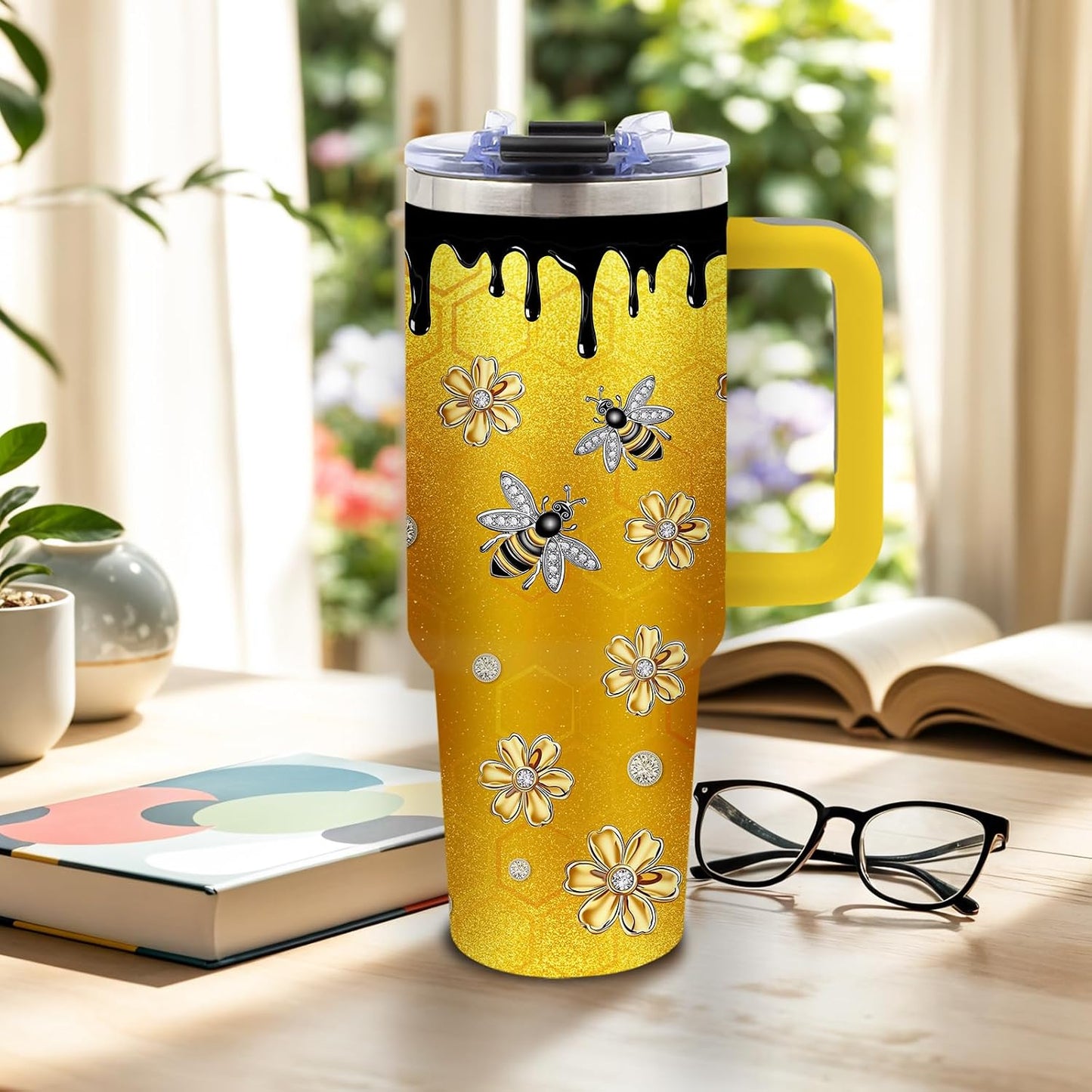 Sea Turtle Tumbler 40oz, Blue Turtles Cup Gifts for Women | Ocean Themed Tumbler for Beach Lovers Leakproof, Cute Animal Print Water Bottle, Ideal Gifts for Sea Turtle Lover, 1 Pack