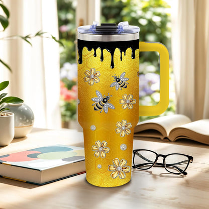 Sea Turtle Tumbler 40oz, Blue Turtles Cup Gifts for Women | Ocean Themed Tumbler for Beach Lovers Leakproof, Cute Animal Print Water Bottle, Ideal Gifts for Sea Turtle Lover, 1 Pack