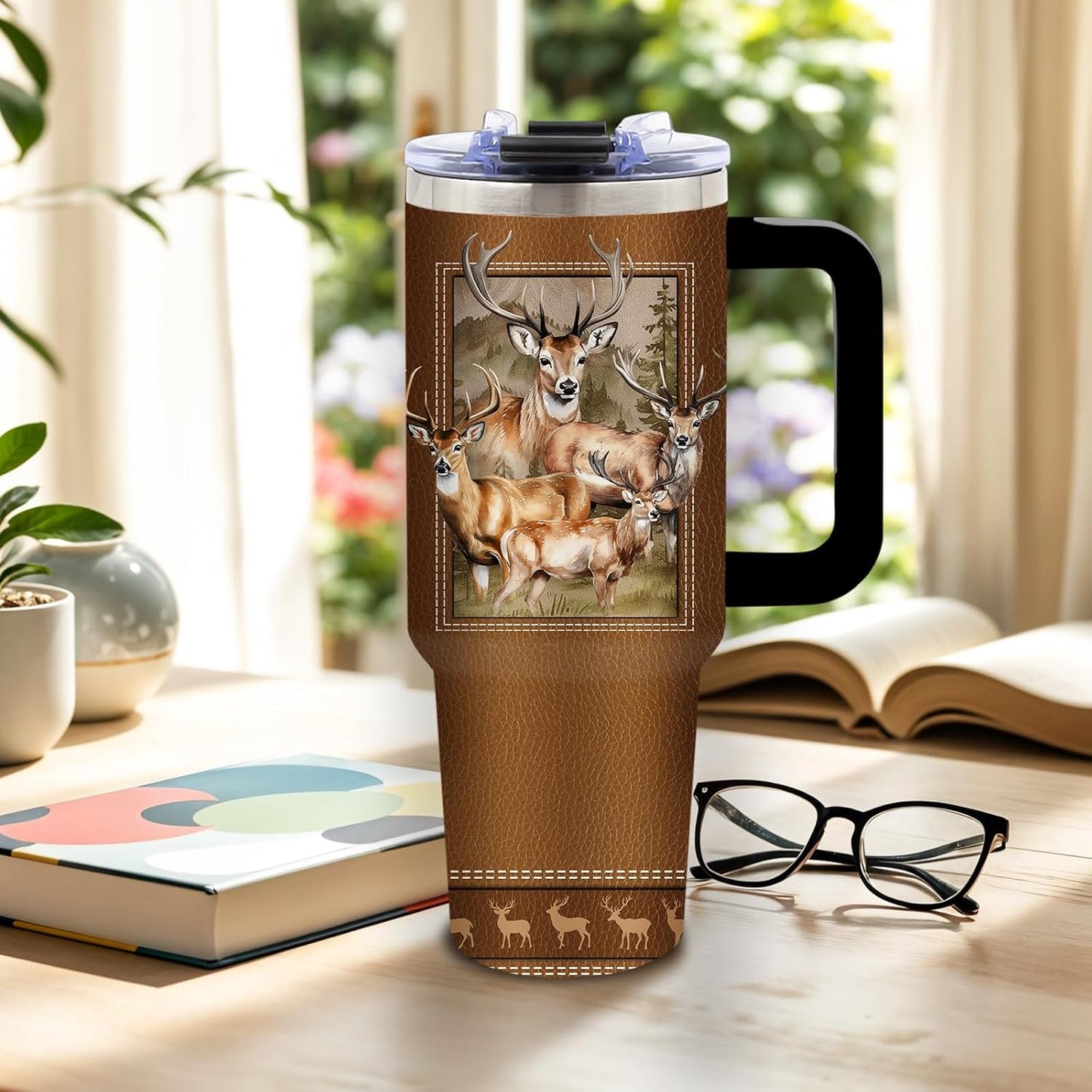 Sea Turtle Tumbler 40oz, Blue Turtles Cup Gifts for Women | Ocean Themed Tumbler for Beach Lovers Leakproof, Cute Animal Print Water Bottle, Ideal Gifts for Sea Turtle Lover, 1 Pack