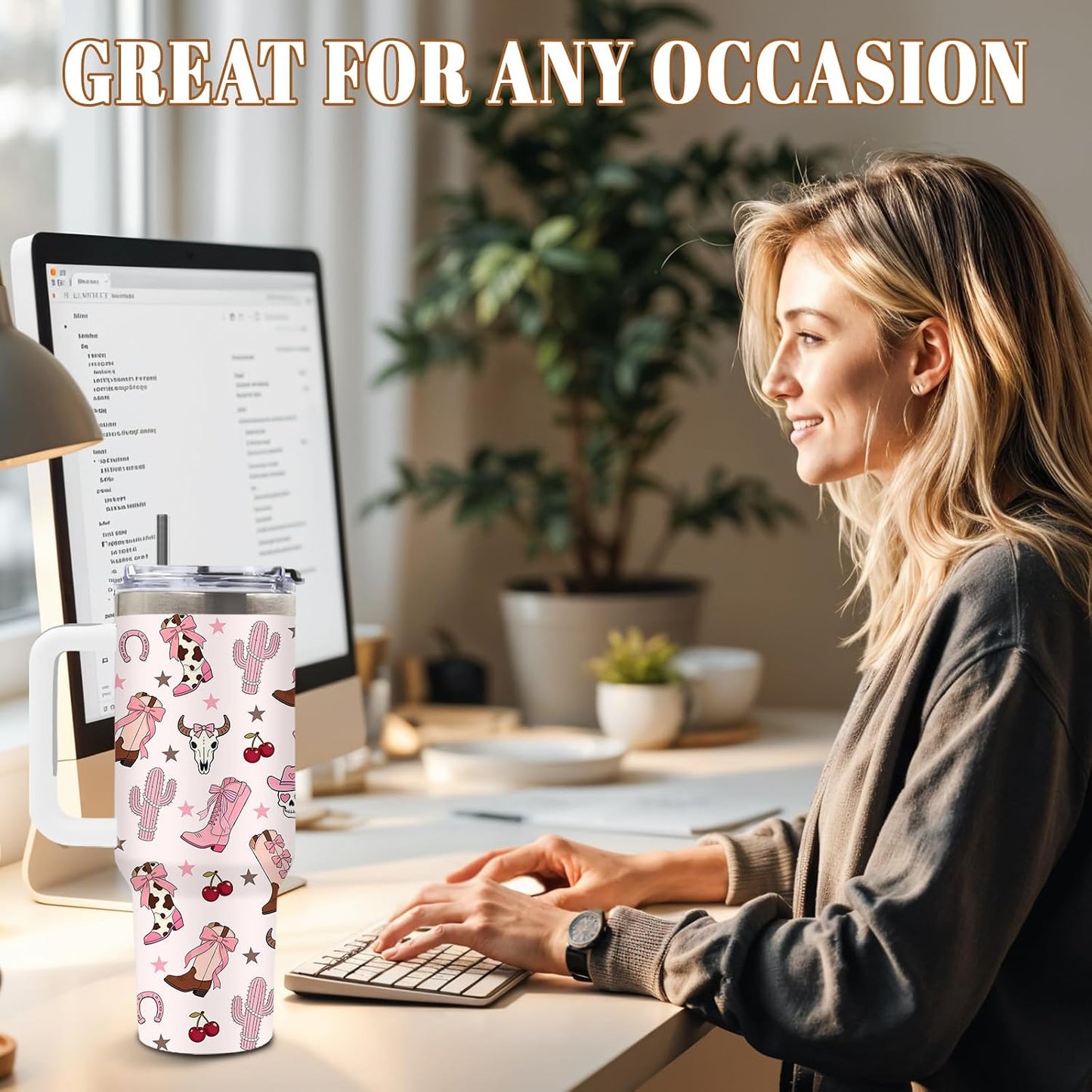 Sea Turtle Tumbler 40oz, Blue Turtles Cup Gifts for Women | Ocean Themed Tumbler for Beach Lovers Leakproof, Cute Animal Print Water Bottle, Ideal Gifts for Sea Turtle Lover, 1 Pack