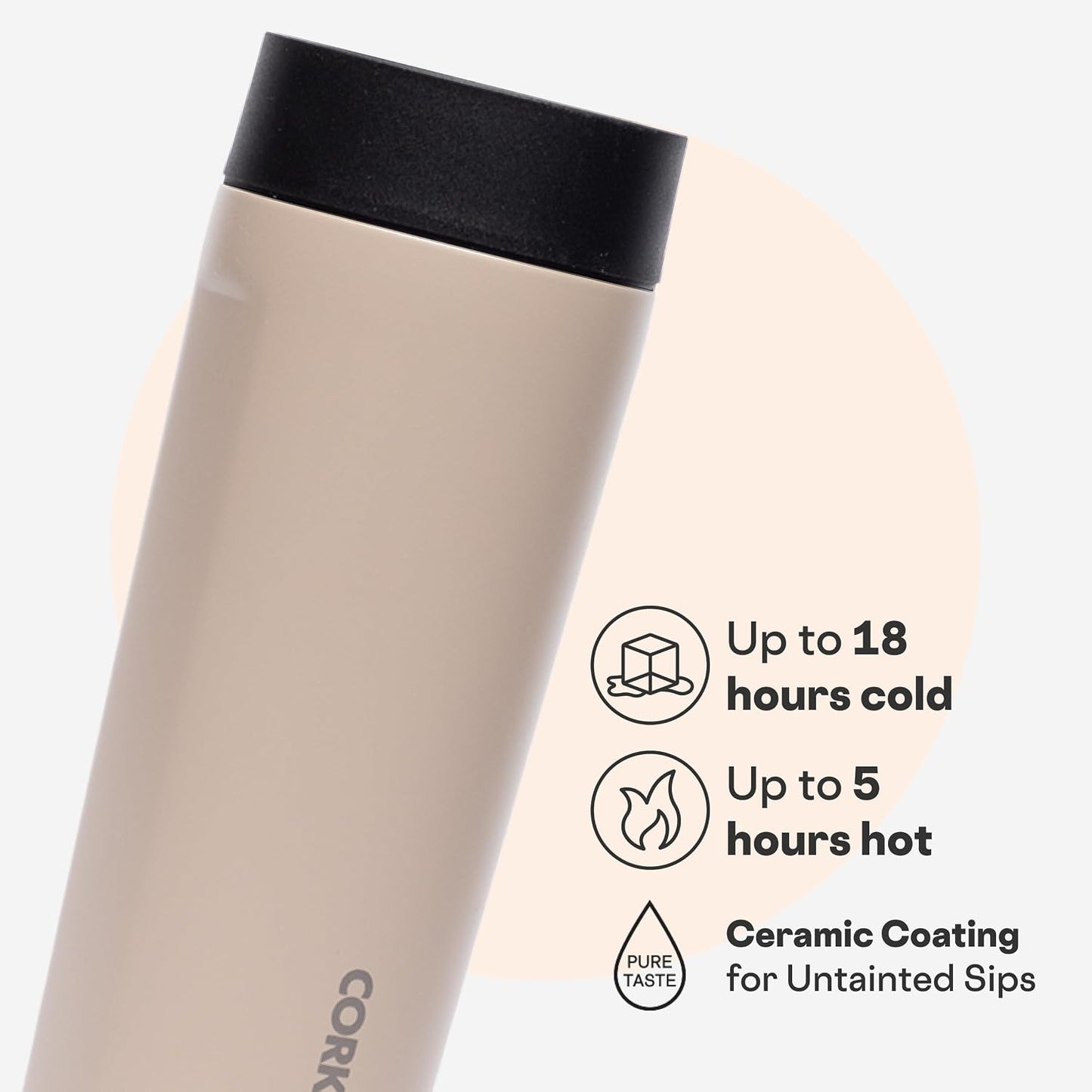 Commuter Cup - Insulated Stainless Steel Travel Mug - Holiday Mug Gift - 17 oz - Desert