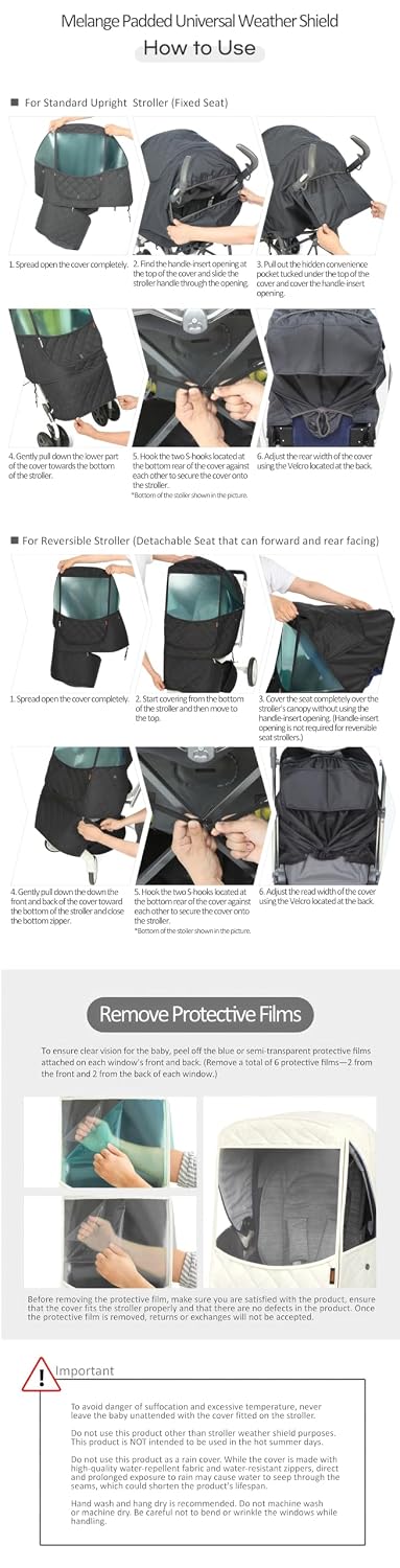 Castle Alpha Stroller Weather Shield (Navy)