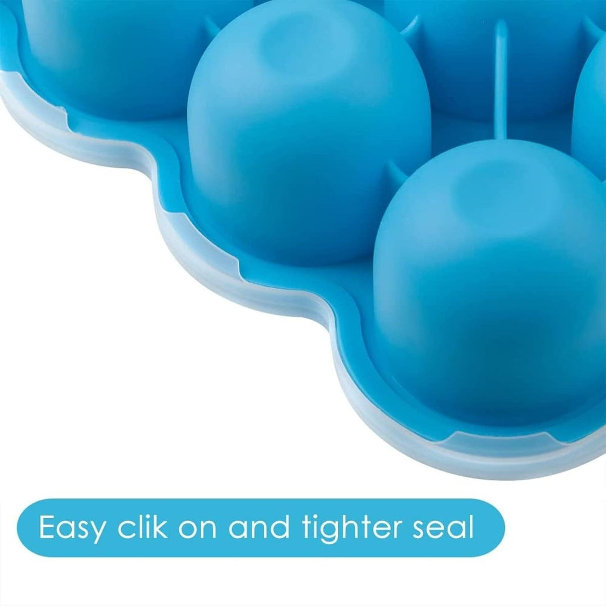 Baby Food Storage Container, 12 Portions x 2.5oz - BPA Free Silicone Freezer Tray with Clip-On Lid for Breast Milk Storage, Homemade Baby Food, Vegetable & Fruit Purees - Blue