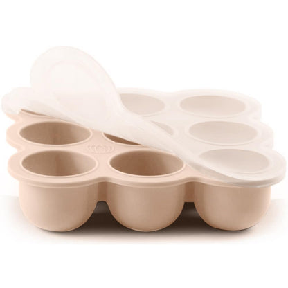 Baby Food Storage Container, 12 Portions x 2.5oz - BPA Free Silicone Freezer Tray with Clip-On Lid for Breast Milk Storage, Homemade Baby Food, Vegetable & Fruit Purees - Blue