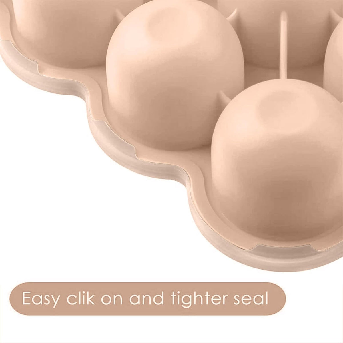 Baby Food Storage Container, 12 Portions x 2.5oz - BPA Free Silicone Freezer Tray with Clip-On Lid for Breast Milk Storage, Homemade Baby Food, Vegetable & Fruit Purees - Blue