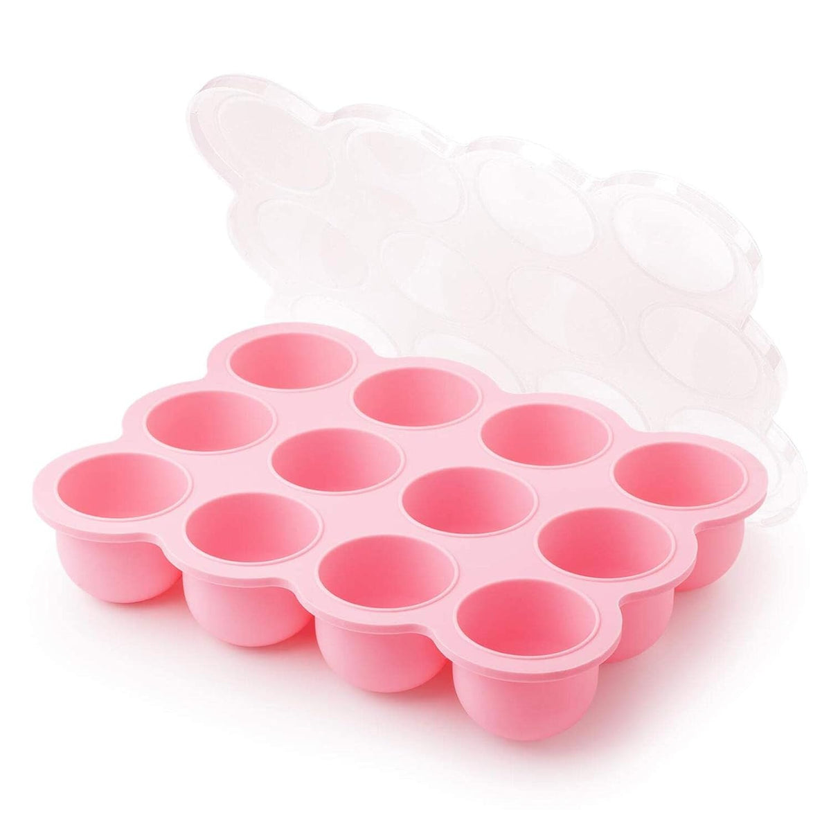 Baby Food Storage Container, 12 Portions x 2.5oz - BPA Free Silicone Freezer Tray with Clip-On Lid for Breast Milk Storage, Homemade Baby Food, Vegetable & Fruit Purees - Blue
