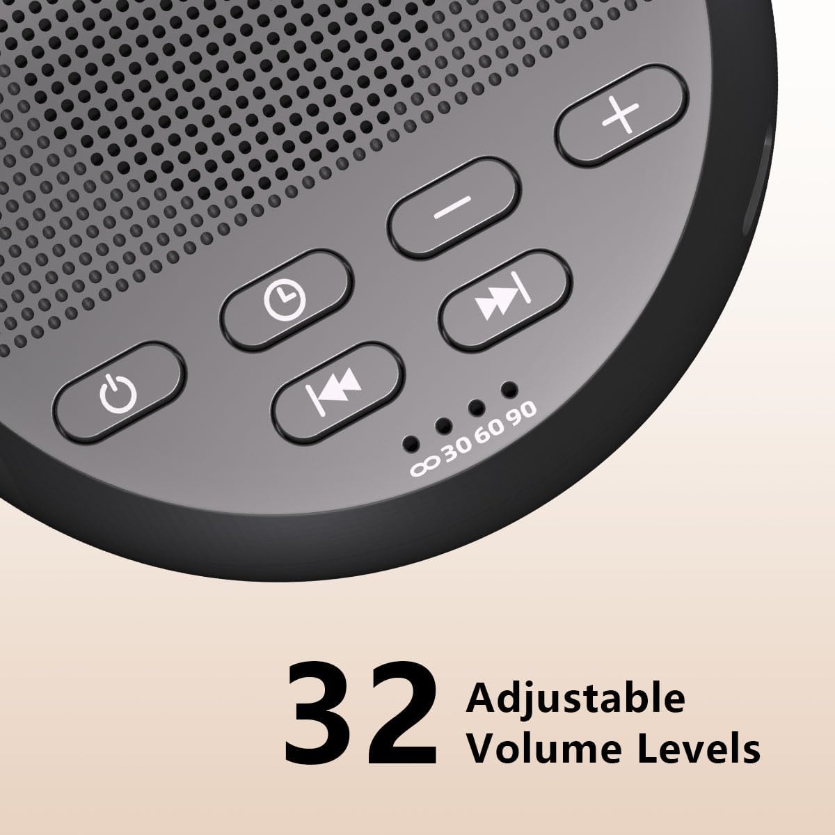 Sound Machine Loud White Noise Machine Nonstop Brown Noise Sleep Machine 30 Soothing Sounds for Baby Kids Adults Pink Noise Sounds Machine 36-Level Vol 4 Timer Memory Function for Home Travel Office