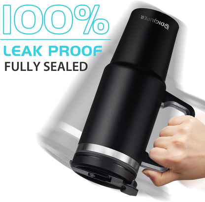 Insulated Tumbler with Straw and Sleeve - Leakproof Water Bottle Fits in Cup Holder, Stainless Steel Cup Coffee Mug Travel Tumbler with Lid, Cold for 36 Hrs/Hot for 12 Hrs