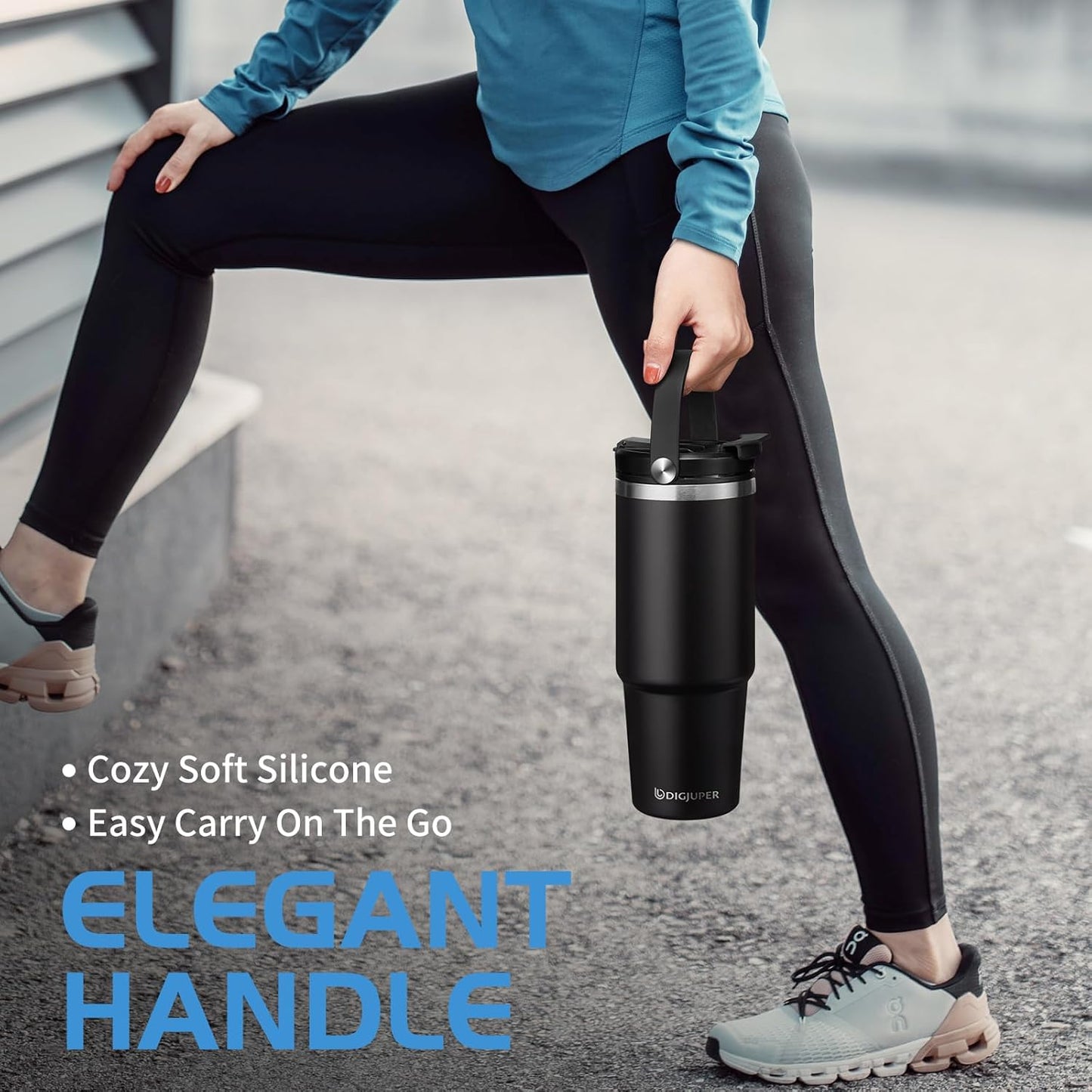 Insulated Tumbler with Straw and Sleeve - Leakproof Water Bottle Fits in Cup Holder, Stainless Steel Cup Coffee Mug Travel Tumbler with Lid, Cold for 36 Hrs/Hot for 12 Hrs