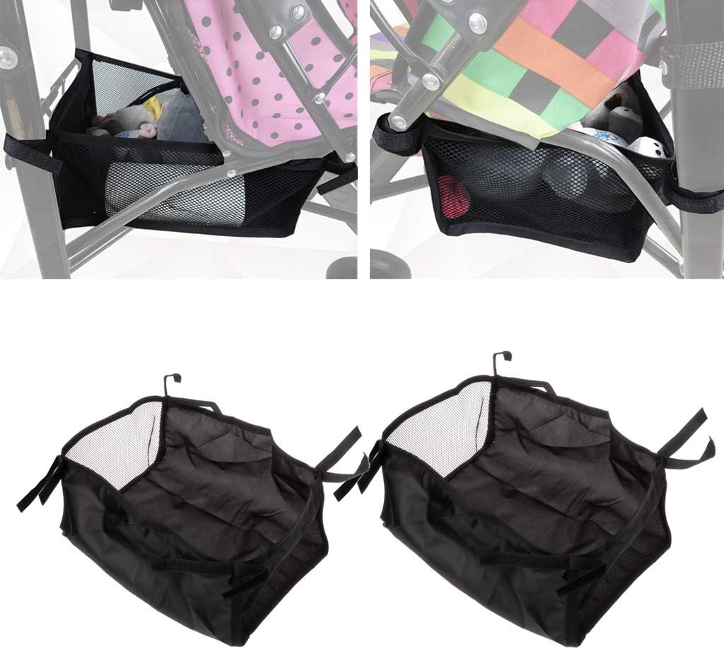 Kamonda Baby Stroller Hanging Basket - Newborn Pram Bottom Organizer Bag - Black