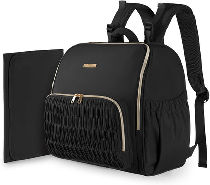 Diaper Bag Backpack with Changing Pad, Baby Diaper Bag, Camel