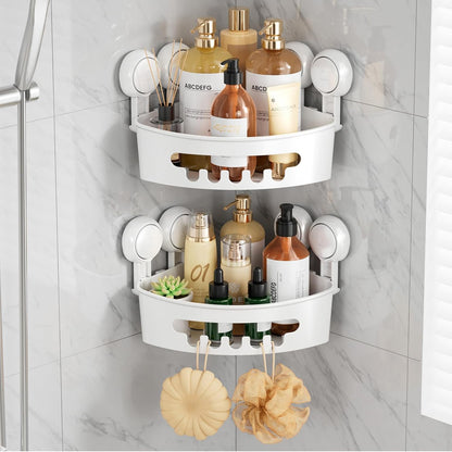 Corner Shower Caddy Suction Cups, Wall Shower Shelves, Pink