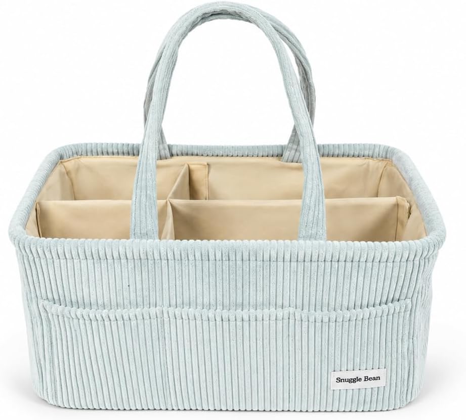 Diaper Caddy Organizer with Changing Pad Set