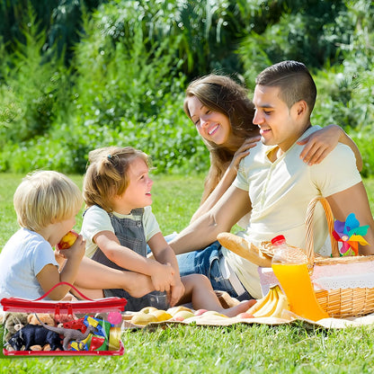3 Pcs Clear Toy Storage Bag, Waterproof PVC Toy Organized Bag with Zipper