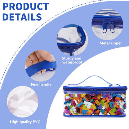 3 Pcs Clear Toy Storage Bag, Waterproof PVC Toy Organized Bag with Zipper