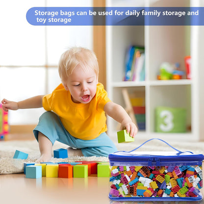 3 Pcs Clear Toy Storage Bag, Waterproof PVC Toy Organized Bag with Zipper