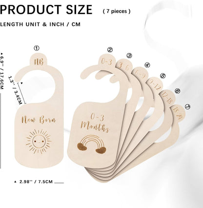 Baby Closet Dividers, 7-Piece Double-Sided Set, Newborn to 24 Months