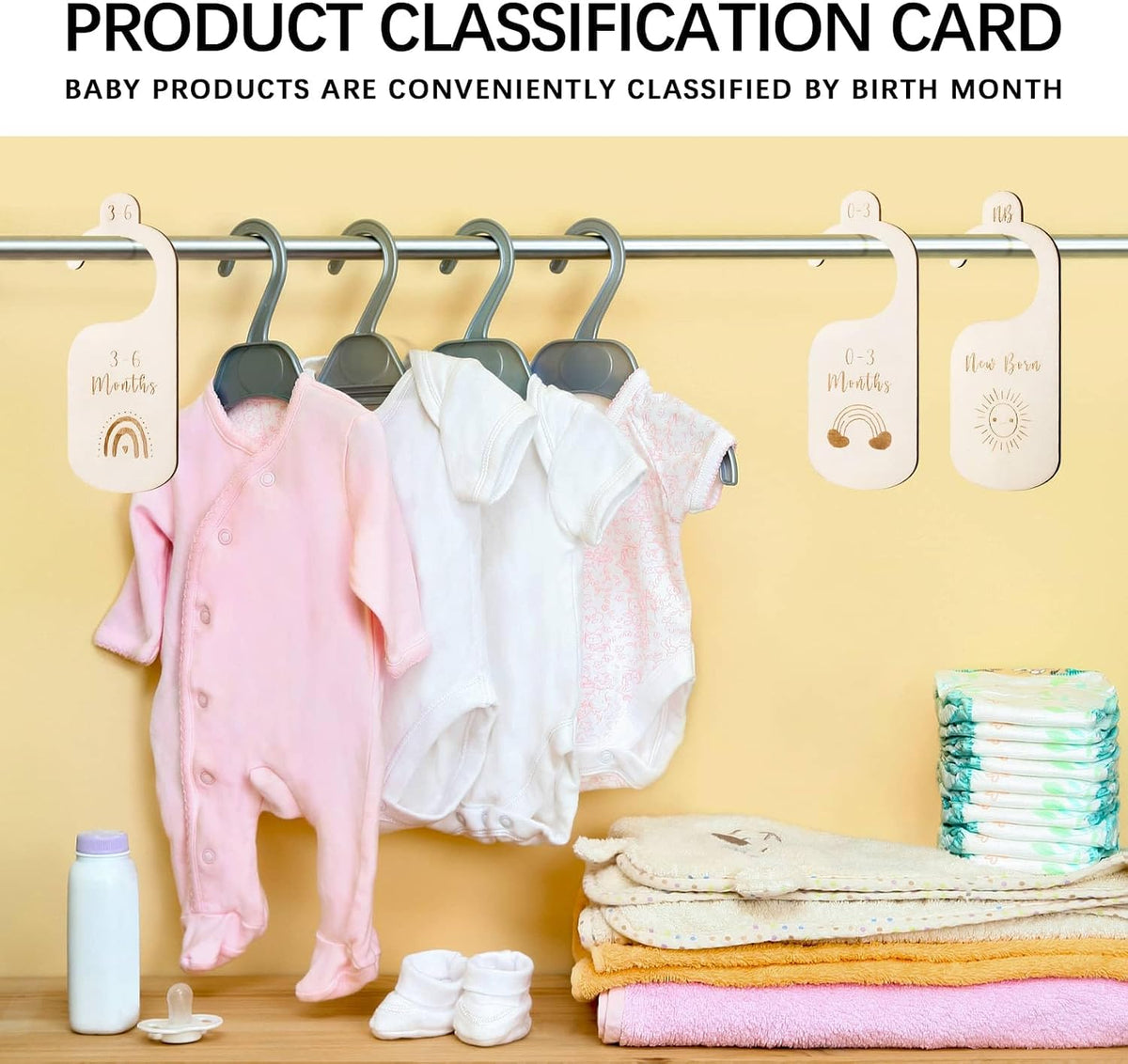Baby Closet Dividers, 7-Piece Double-Sided Set, Newborn to 24 Months