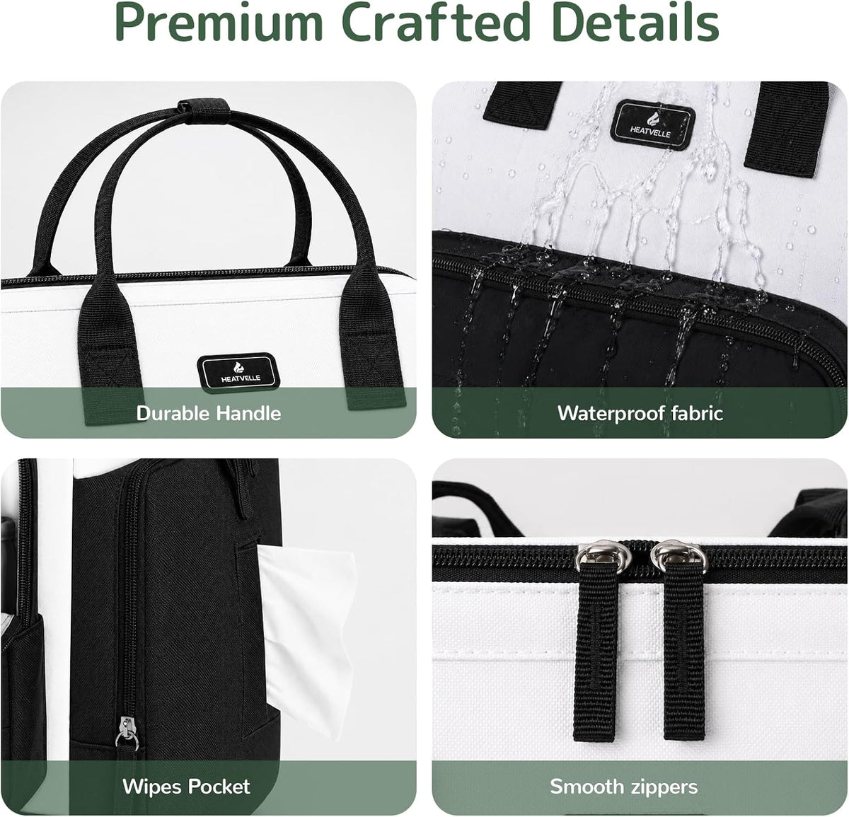 Diaper Bag Backpack with Bottle Warmer Bag for Mom Dad