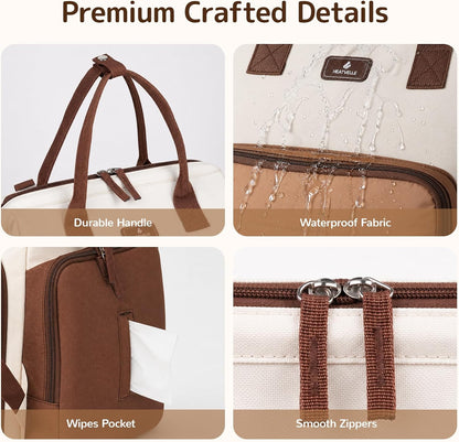 Diaper Bag Backpack with Bottle Warmer Bag for Mom Dad