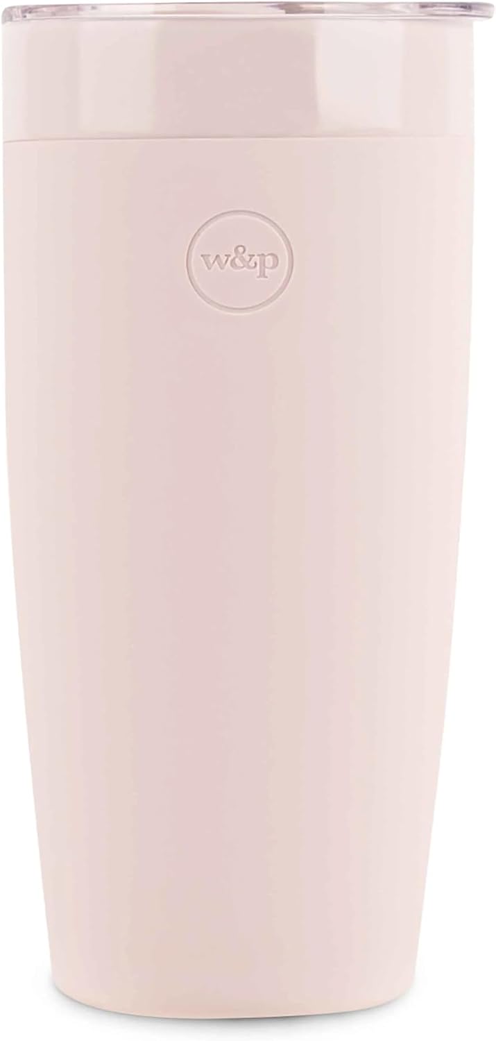 W&P Porter Insulated Tumbler 20 oz | No Metallic Aftertaste Ceramic Coated for Water, Coffee, & Tea | Wide Mouth Vacuum Insulated | Dishwasher Safe, Cream Terrazzo