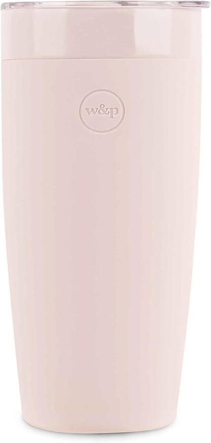W&P Porter Insulated Tumbler 20 oz | No Metallic Aftertaste Ceramic Coated for Water, Coffee, & Tea | Wide Mouth Vacuum Insulated | Dishwasher Safe, Cream Terrazzo