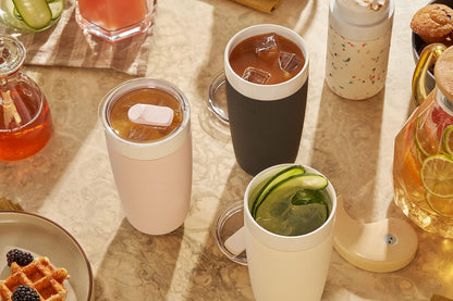 W&P Porter Insulated Tumbler 20 oz | No Metallic Aftertaste Ceramic Coated for Water, Coffee, & Tea | Wide Mouth Vacuum Insulated | Dishwasher Safe, Cream Terrazzo