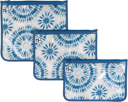 Diaper Bag Organizing Pouches|3 Pack Mess-Proof Clear Front Travel Organizer Bags&TSA Approved Toiletry Bag Set for Baby and Mom Essentials