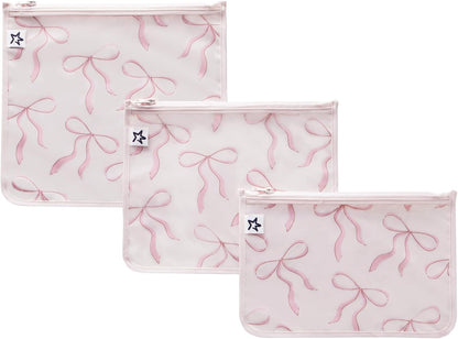 Diaper Bag Organizing Pouches|3 Pack Mess-Proof Clear Front Travel Organizer Bags&TSA Approved Toiletry Bag Set for Baby and Mom Essentials