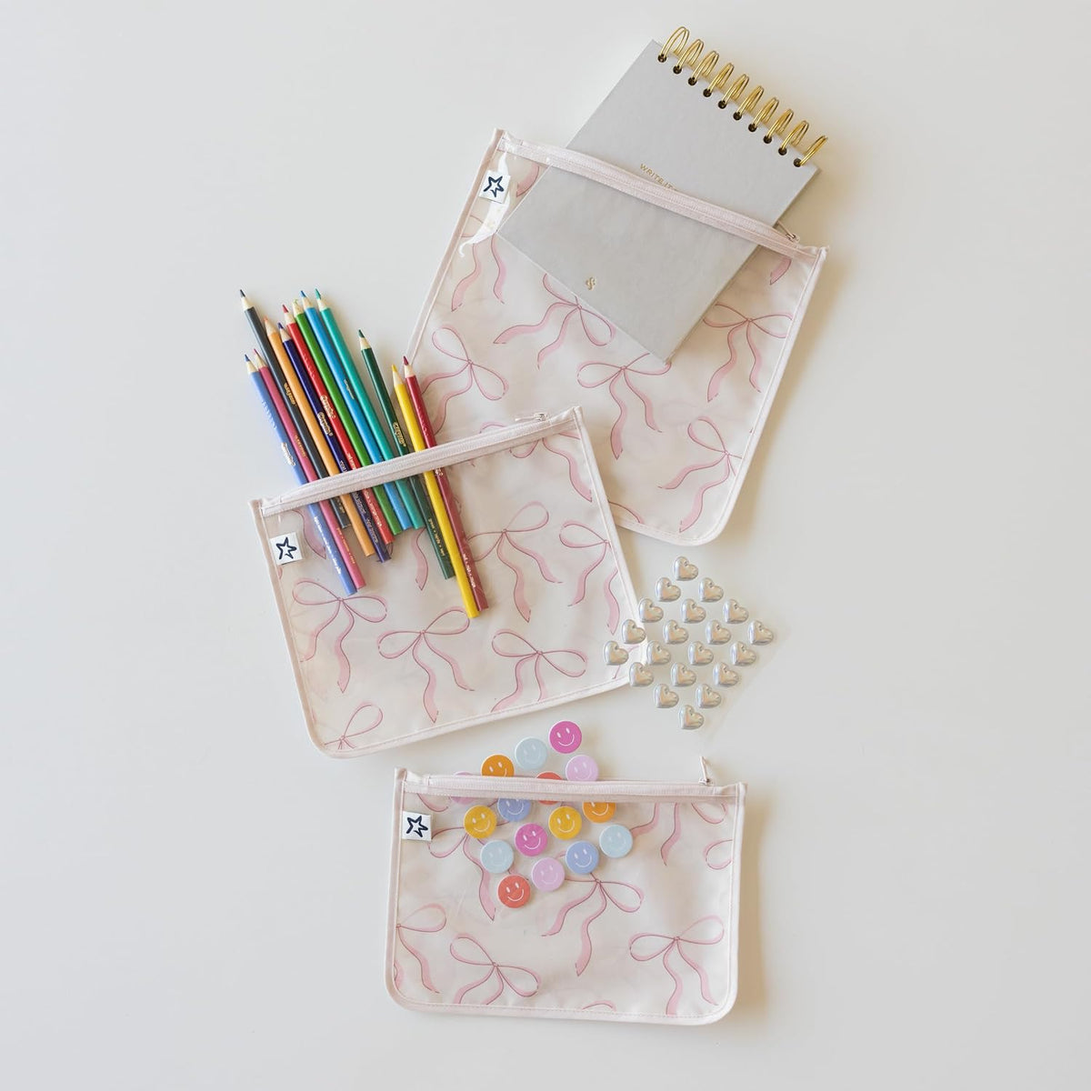 Diaper Bag Organizing Pouches|3 Pack Mess-Proof Clear Front Travel Organizer Bags&TSA Approved Toiletry Bag Set for Baby and Mom Essentials