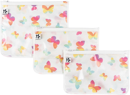 Diaper Bag Organizing Pouches|3 Pack Mess-Proof Clear Front Travel Organizer Bags&TSA Approved Toiletry Bag Set for Baby and Mom Essentials