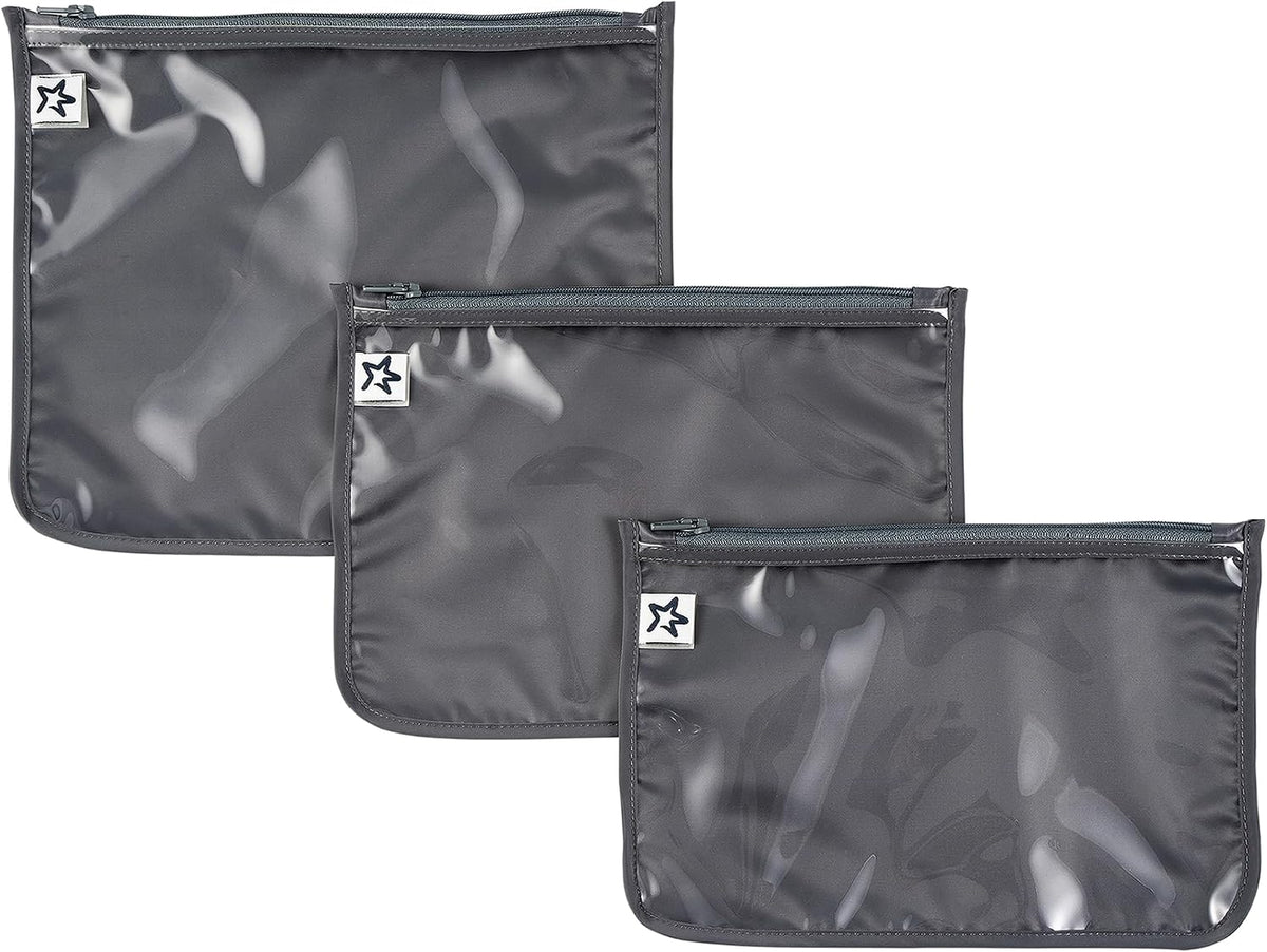 Diaper Bag Organizing Pouches|3 Pack Mess-Proof Clear Front Travel Organizer Bags&TSA Approved Toiletry Bag Set for Baby and Mom Essentials