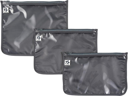 Diaper Bag Organizing Pouches|3 Pack Mess-Proof Clear Front Travel Organizer Bags&TSA Approved Toiletry Bag Set for Baby and Mom Essentials