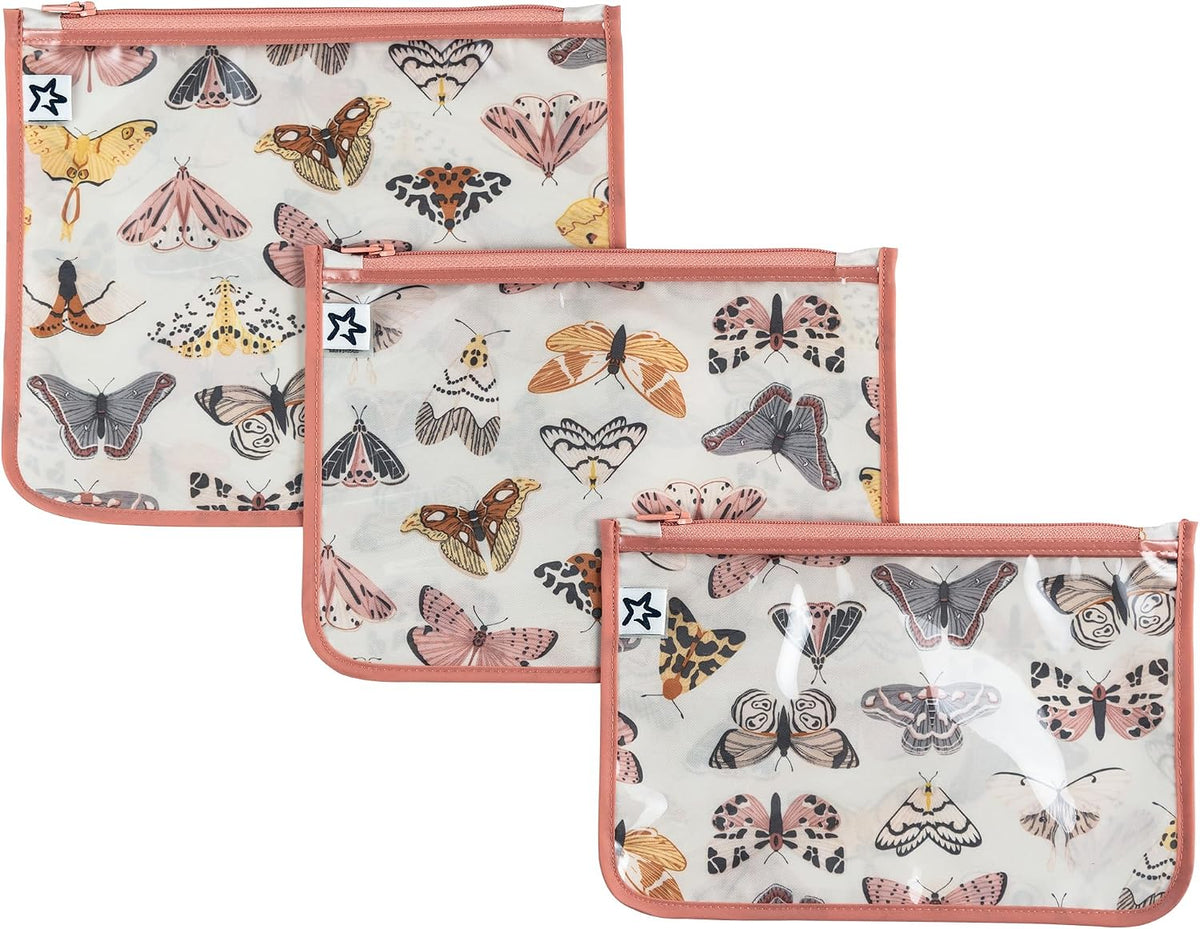 Diaper Bag Organizing Pouches|3 Pack Mess-Proof Clear Front Travel Organizer Bags&TSA Approved Toiletry Bag Set for Baby and Mom Essentials