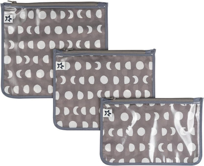 Diaper Bag Organizing Pouches|3 Pack Mess-Proof Clear Front Travel Organizer Bags&TSA Approved Toiletry Bag Set for Baby and Mom Essentials
