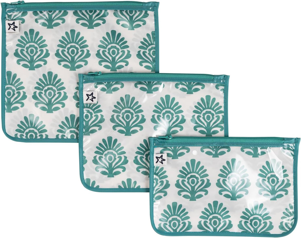 Diaper Bag Organizing Pouches|3 Pack Mess-Proof Clear Front Travel Organizer Bags&TSA Approved Toiletry Bag Set for Baby and Mom Essentials