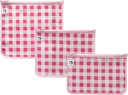 Diaper Bag Organizing Pouches|3 Pack Mess-Proof Clear Front Travel Organizer Bags&TSA Approved Toiletry Bag Set for Baby and Mom Essentials