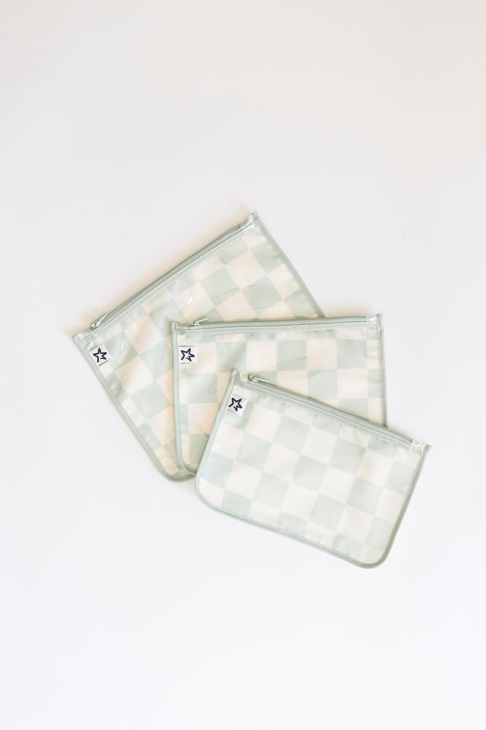 Diaper Bag Organizing Pouches|3 Pack Mess-Proof Clear Front Travel Organizer Bags&TSA Approved Toiletry Bag Set for Baby and Mom Essentials