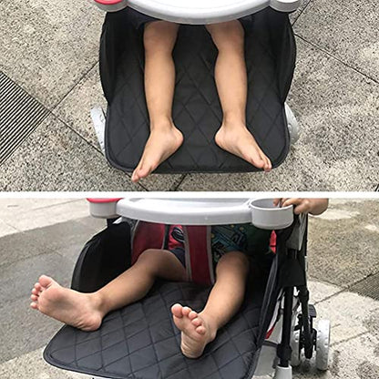 Baby Stroller Footrest Extension Universal Stroller Footstool Support Accessory for Baby Needs (Black)